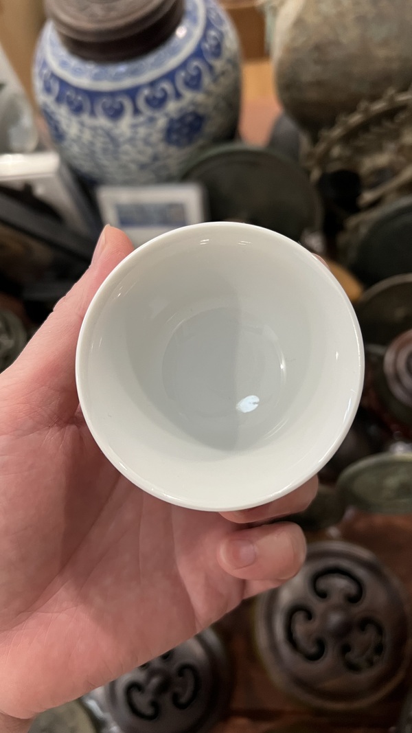 古玩陶瓷清末五彩花鳥紋杯拍賣，當(dāng)前價格499元