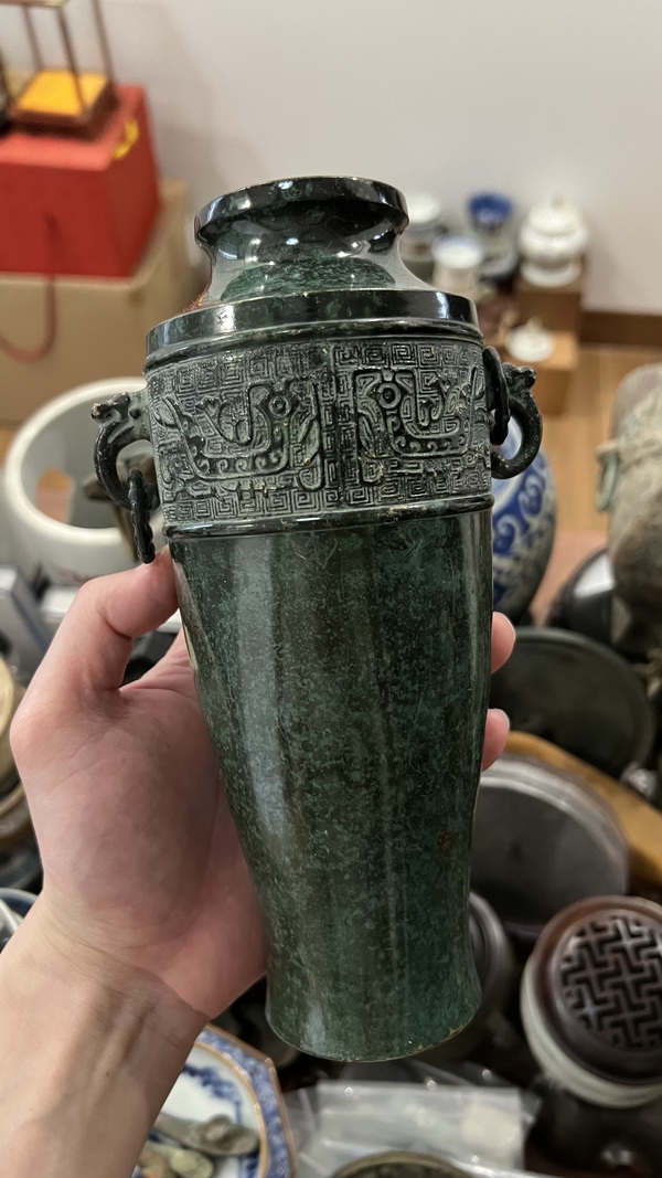 古玩雜項(xiàng)民國(guó)銅瓶拍賣，當(dāng)前價(jià)格355元