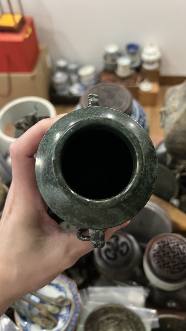 古玩雜項(xiàng)民國(guó)銅瓶拍賣，當(dāng)前價(jià)格355元