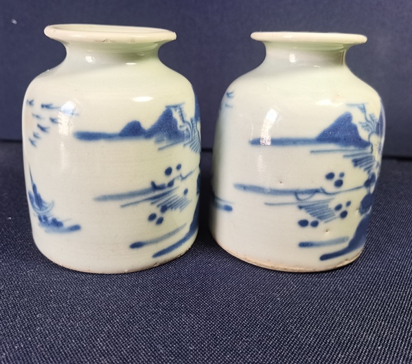 古玩陶瓷青花水盂拍賣，當(dāng)前價格1118元