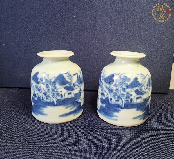 古玩陶瓷青花水盂真品鑒賞圖