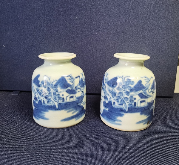 古玩陶瓷青花水盂拍賣，當(dāng)前價格1118元