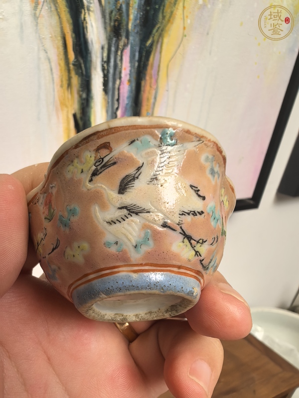 古玩陶瓷同治細(xì)路粉彩小杯真品鑒賞圖