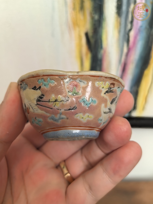 古玩陶瓷同治細(xì)路粉彩小杯真品鑒賞圖