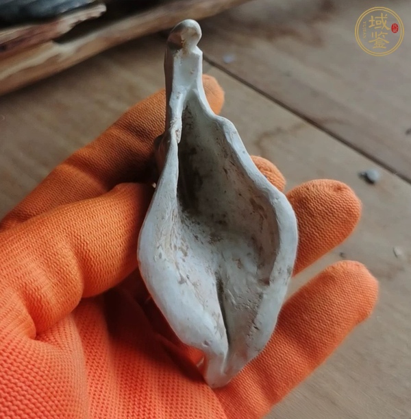 古玩陶瓷青白釉鳳首標本真品鑒賞圖