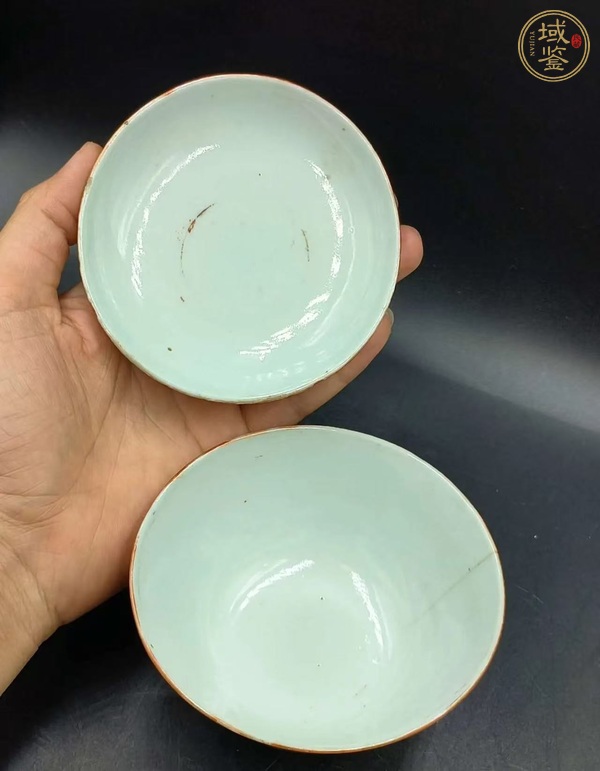 古玩陶瓷松鶴紋蓋杯真品鑒賞圖