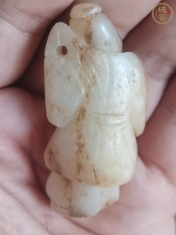 古玩玉器和田玉雕“漁翁得利”把件真品鑒賞圖