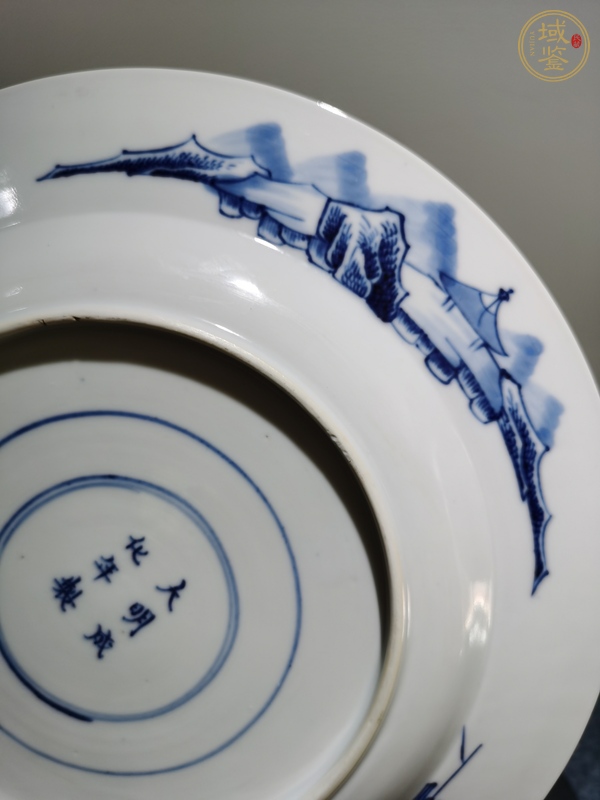 古玩陶瓷青花人物故事盤真品鑒賞圖