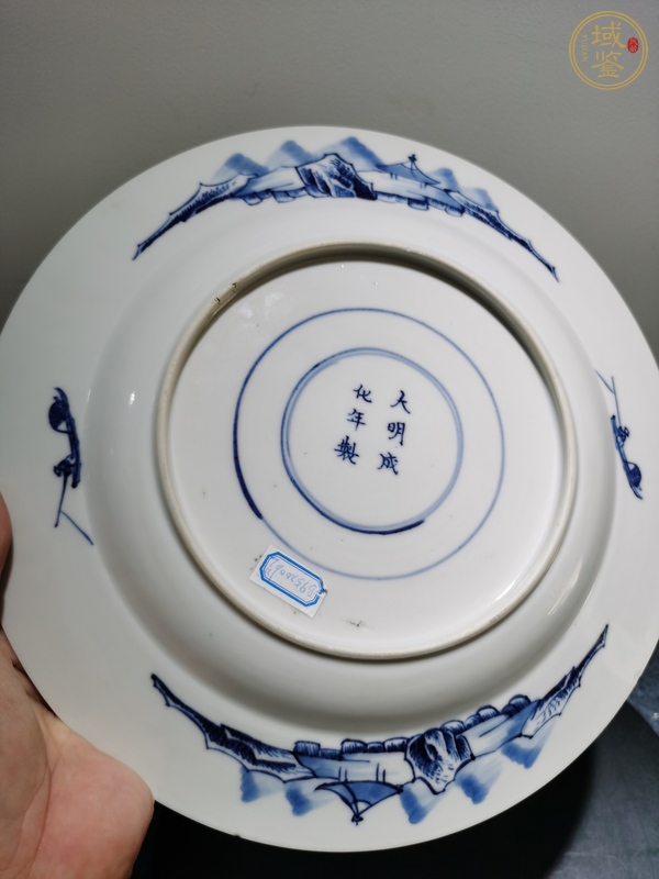 古玩陶瓷青花人物故事盤真品鑒賞圖