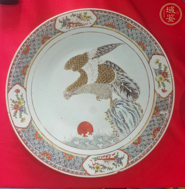 古玩陶瓷清晚期 廣彩英雄獨(dú)立大盤真品鑒賞圖