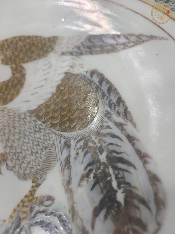 古玩陶瓷清晚期 廣彩英雄獨(dú)立大盤真品鑒賞圖