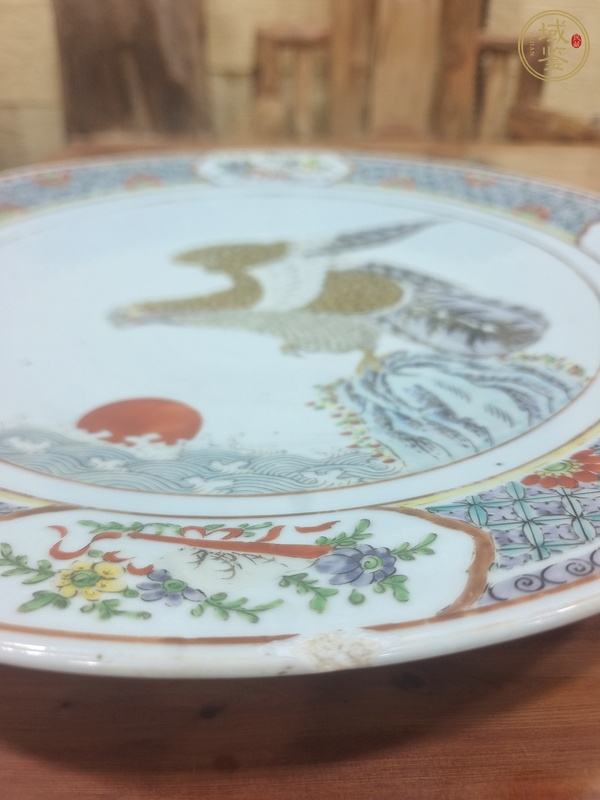 古玩陶瓷清晚期 廣彩英雄獨(dú)立大盤真品鑒賞圖