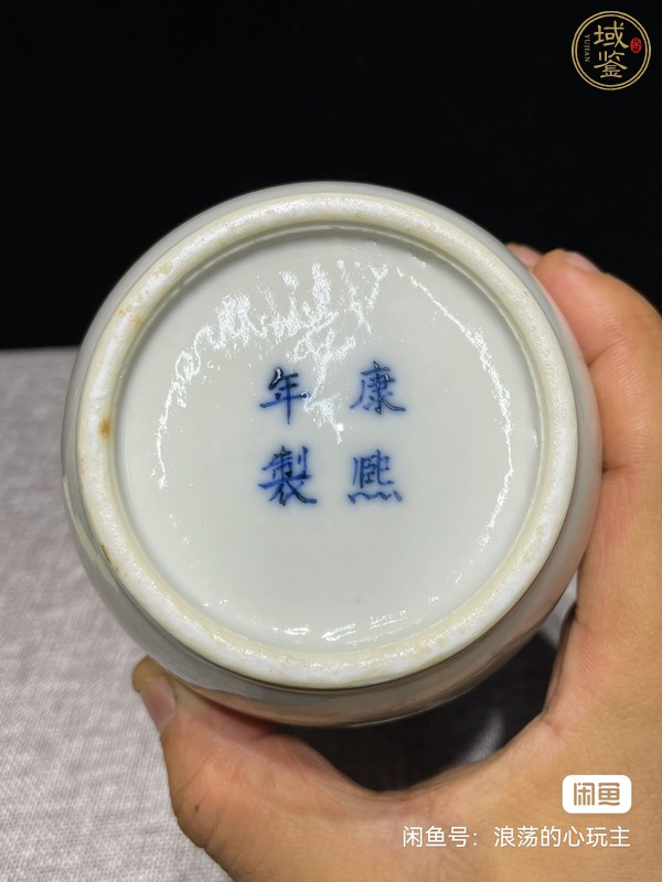 古玩陶瓷人物紋青花棒槌瓶真品鑒賞圖