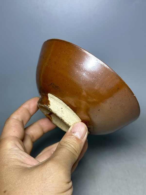 古玩陶瓷清代，磁州窯茶盞拍賣，當前價格138元