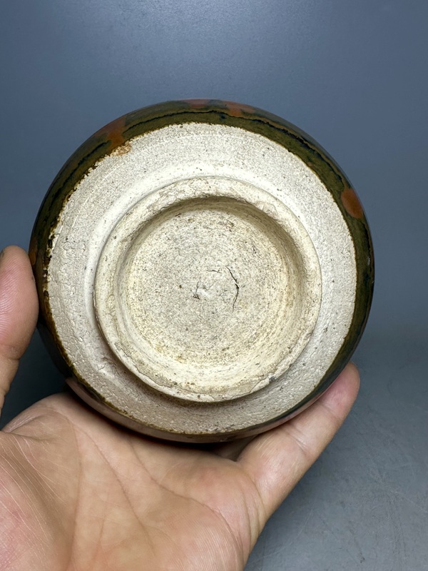 古玩陶瓷金元，平陽窯，鐵銹斑缽拍賣，當前價格8800元
