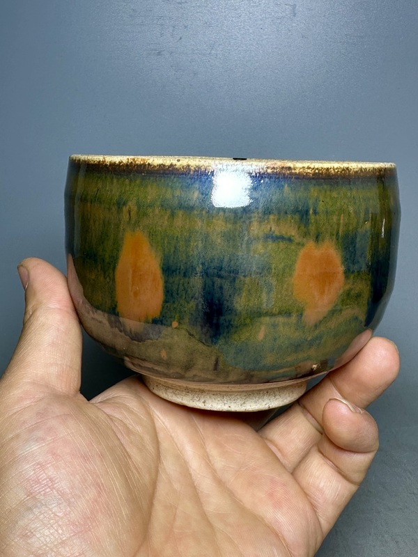 古玩陶瓷金元，平陽窯，鐵銹斑缽拍賣，當前價格8800元