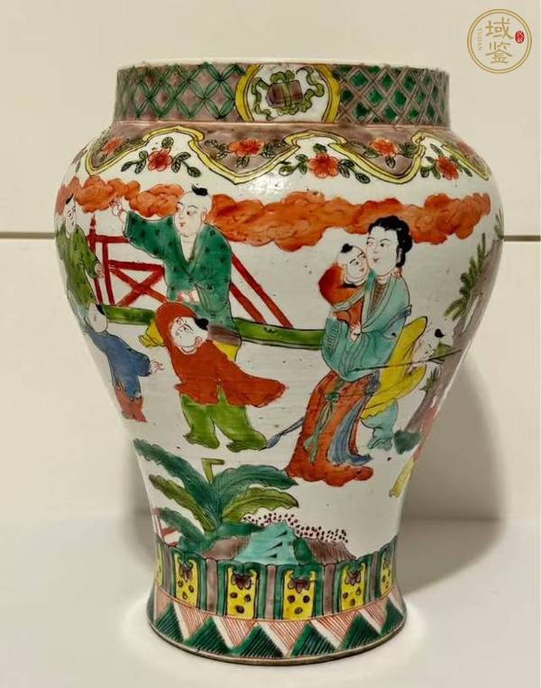 古玩陶瓷五彩罐真品鑒賞圖