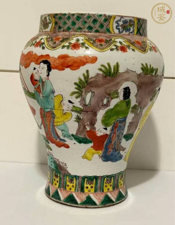 古玩陶瓷五彩罐真品鑒賞圖