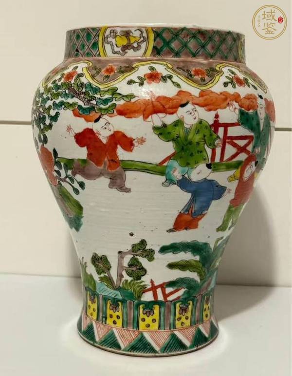 古玩陶瓷五彩罐真品鑒賞圖