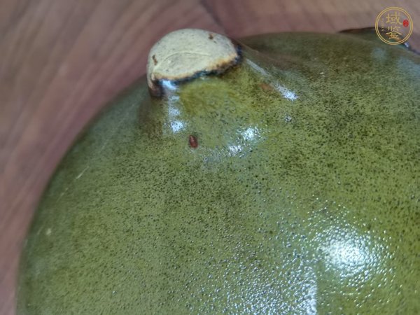 古玩陶瓷茶葉末釉雙鋪香爐真品鑒賞圖