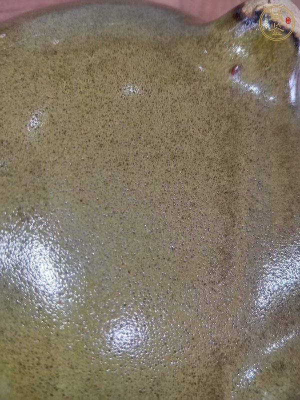 古玩陶瓷茶葉末釉雙鋪香爐真品鑒賞圖