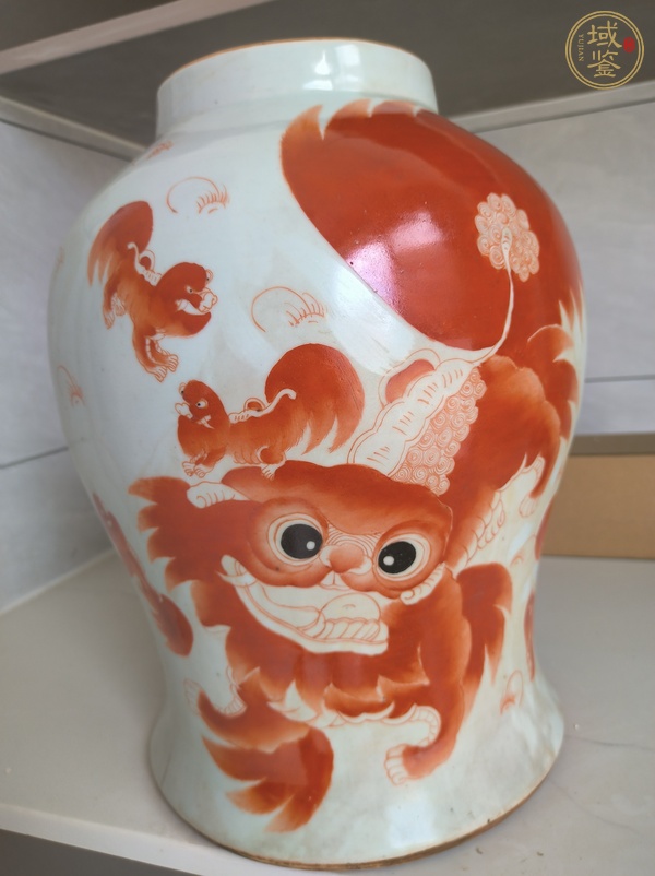 古玩陶瓷太師少保礬紅將軍罐真品鑒賞圖