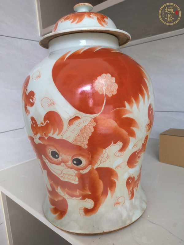 古玩陶瓷太師少保礬紅將軍罐真品鑒賞圖