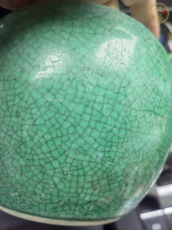 古玩陶瓷綠哥釉罐真品鑒賞圖