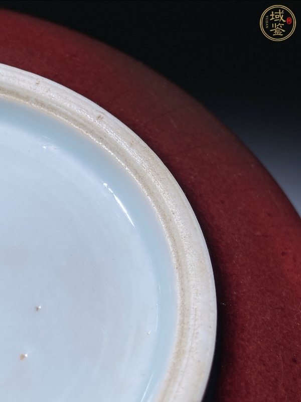 古玩紅釉洗真品鑒賞圖