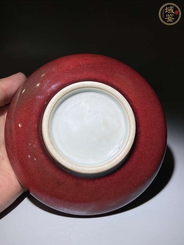 古玩陶瓷紅釉洗真品鑒賞圖