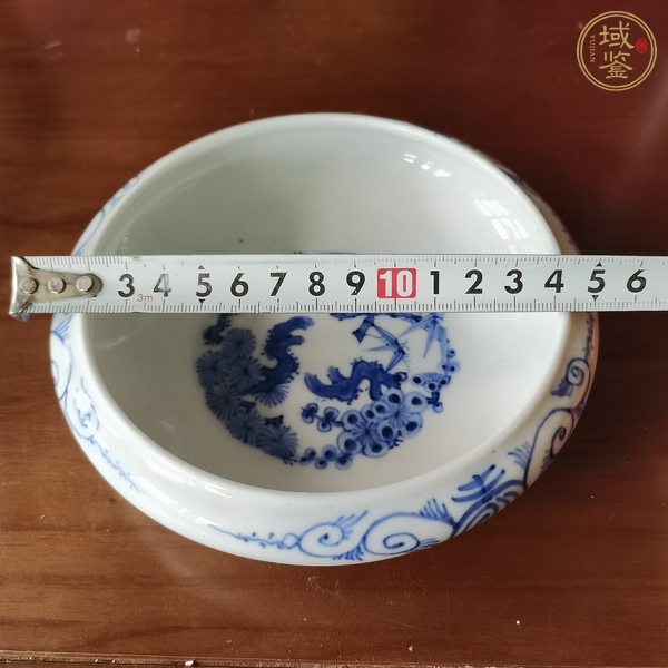 古玩陶瓷民國青花筆洗真品鑒賞圖