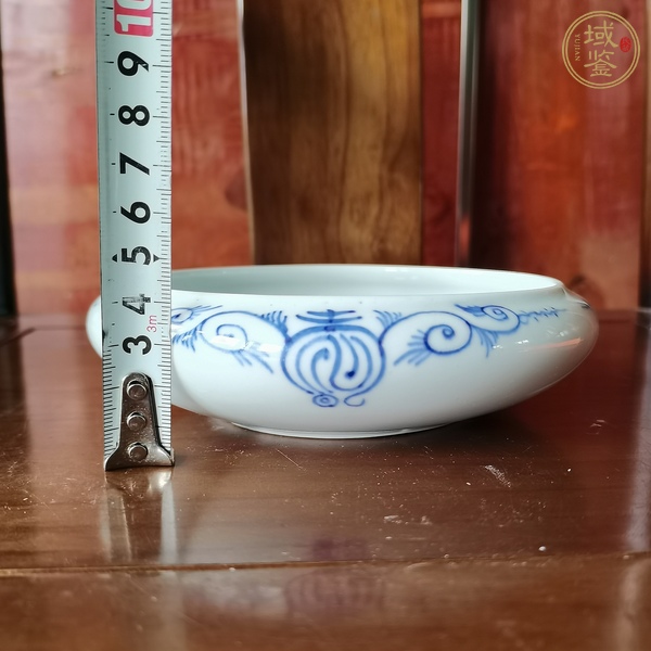 古玩陶瓷民國青花筆洗真品鑒賞圖