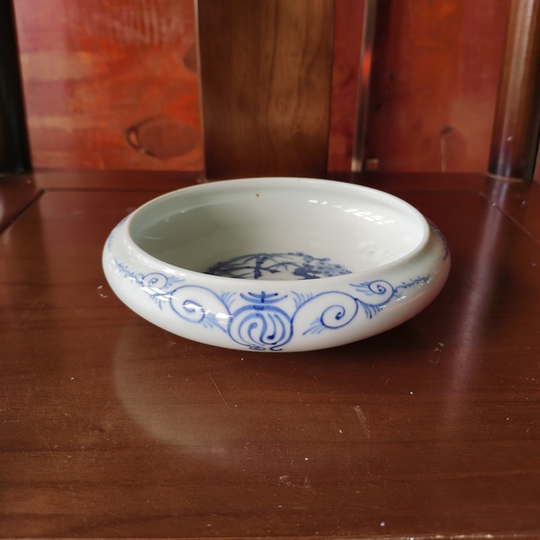古玩轉(zhuǎn)賣民國(guó)青花松竹梅膛鑼洗拍賣，當(dāng)前價(jià)格0元