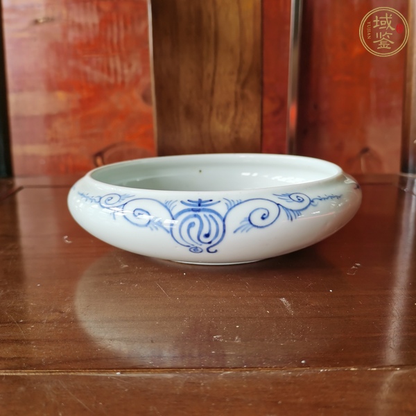 古玩陶瓷民國青花筆洗真品鑒賞圖