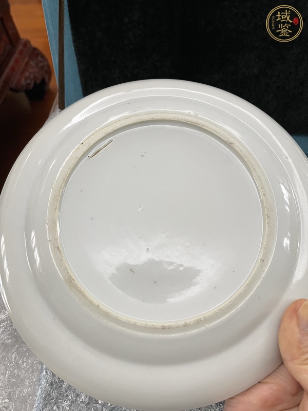 古玩陶瓷粉彩人物故事紋折腰盤真品鑒賞圖