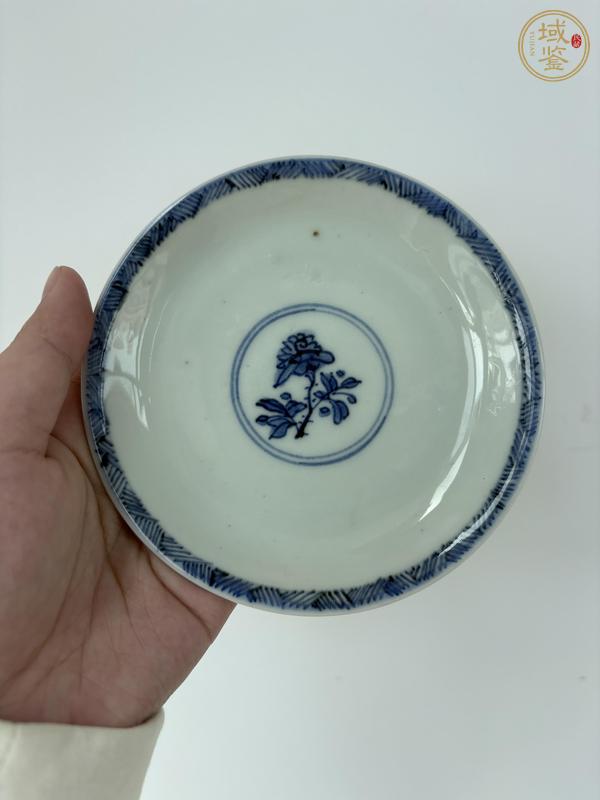 古玩陶瓷外紫金釉內(nèi)青花盤真品鑒賞圖