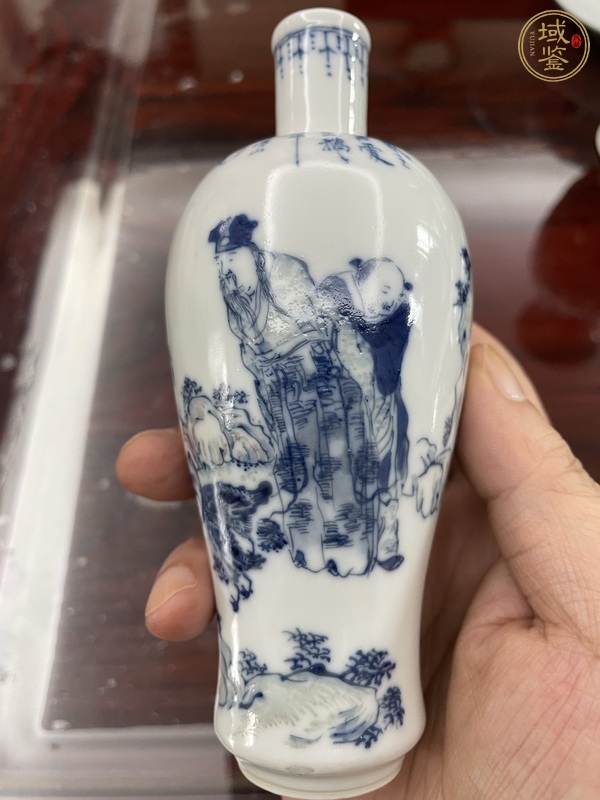 古玩陶瓷青花釉里紅愛鵝圖梅瓶真品鑒賞圖
