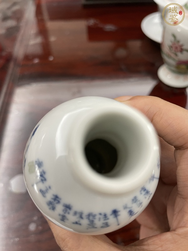 古玩陶瓷青花釉里紅愛鵝圖梅瓶真品鑒賞圖