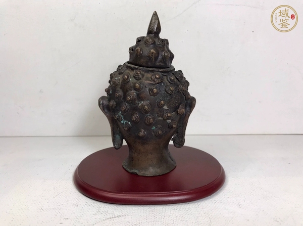 古玩銅器佛首真品鑒賞圖