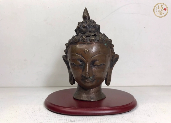 古玩銅器佛首真品鑒賞圖