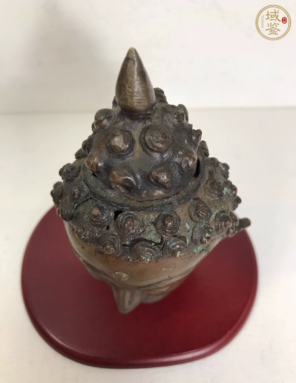 古玩銅器佛首真品鑒賞圖