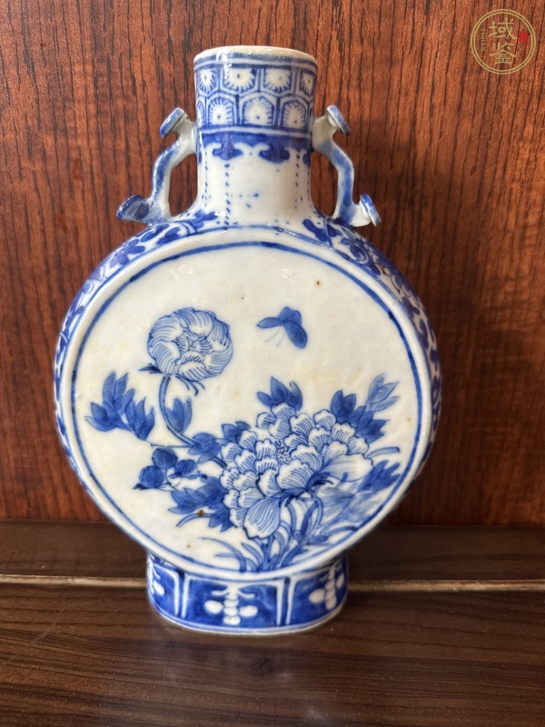 古玩陶瓷青花抱月瓶真品鑒賞圖