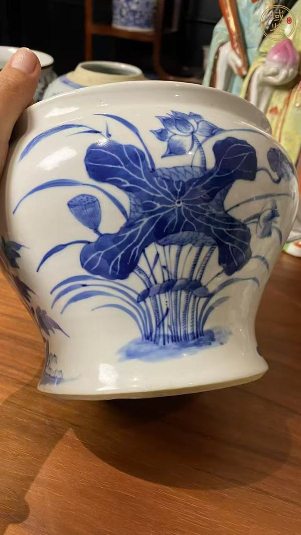 古玩陶瓷四季花卉紋馬蹄尊真品鑒賞圖