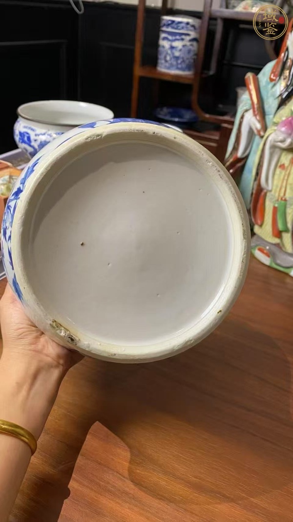 古玩陶瓷青花馬蹄尊真品鑒賞圖