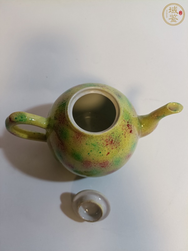 古玩陶瓷茶壺，疑似后掛釉真品鑒賞圖