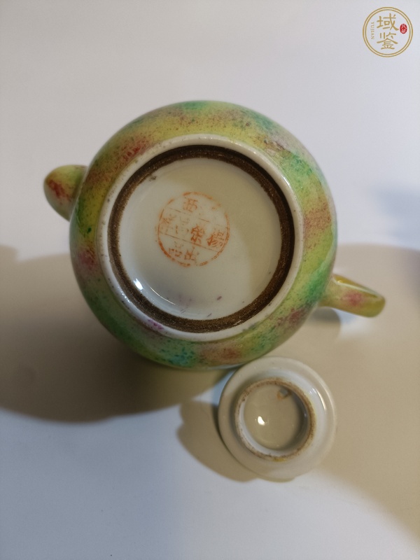 古玩陶瓷茶壺，疑似后掛釉真品鑒賞圖