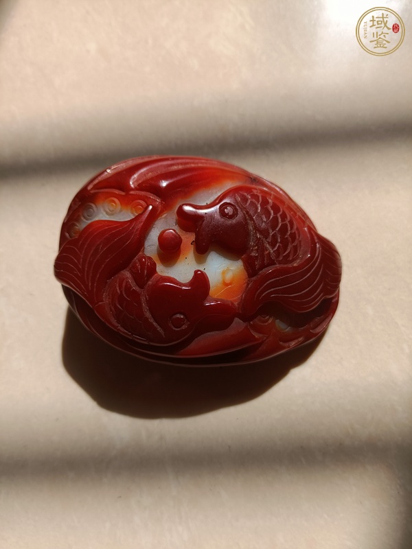 古玩蓮年有魚(yú)掛件真品鑒賞圖