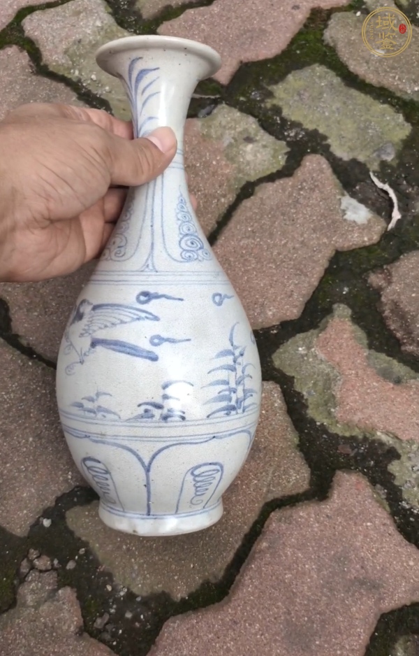古玩陶瓷晚明安南窯玉壺春瓶真品鑒賞圖