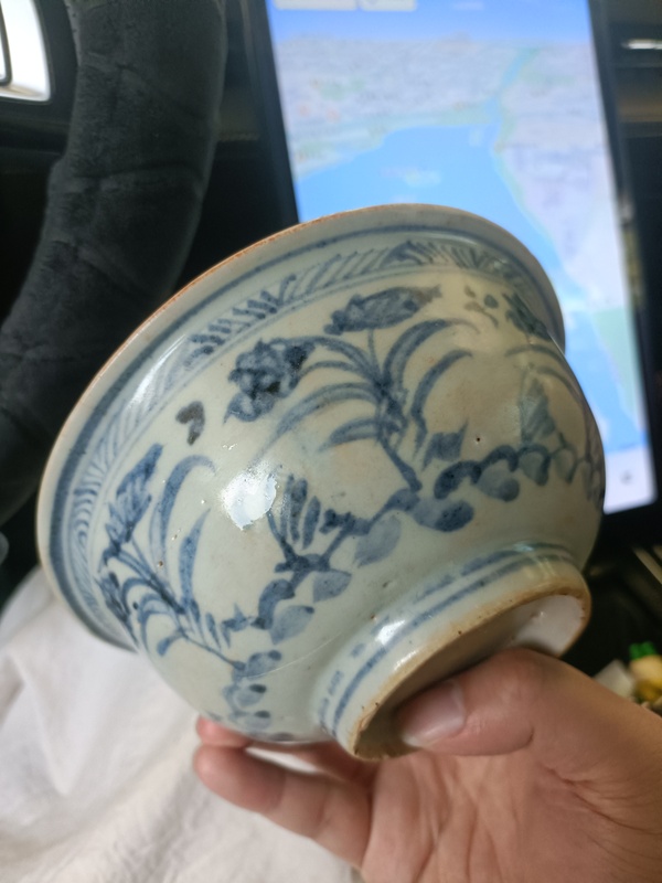 古玩陶瓷空白期青花花卉紋碗拍賣，當(dāng)前價(jià)格2888元