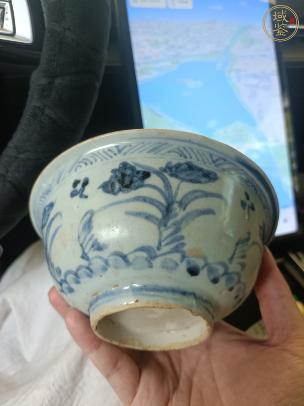 古玩陶瓷青花花卉紋碗真品鑒賞圖